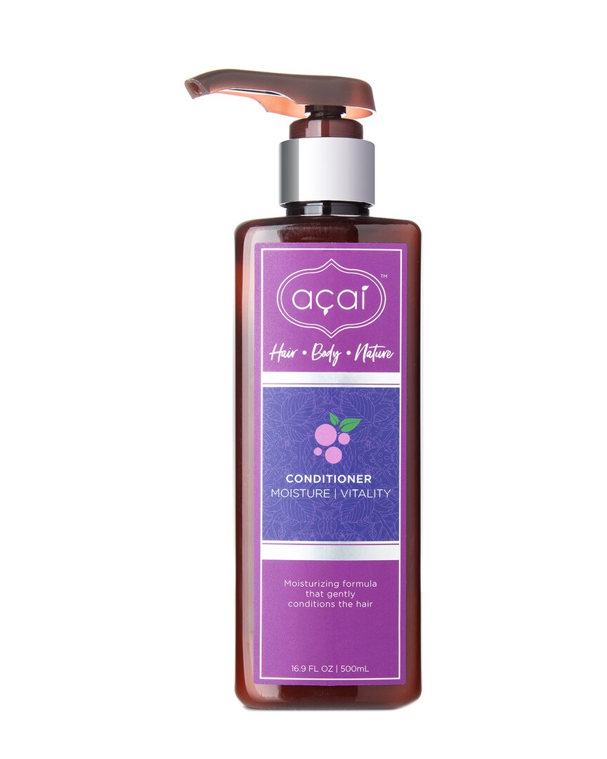 Acai Unisex 16.9oz Moisture & Vitality Conditioner In White