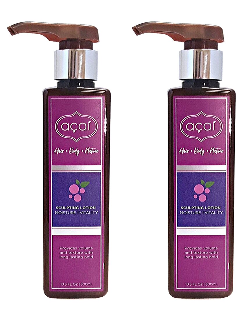 Acai Unisex 10oz Moisture & Vitality Sculpting Lotion 2 Pack In White