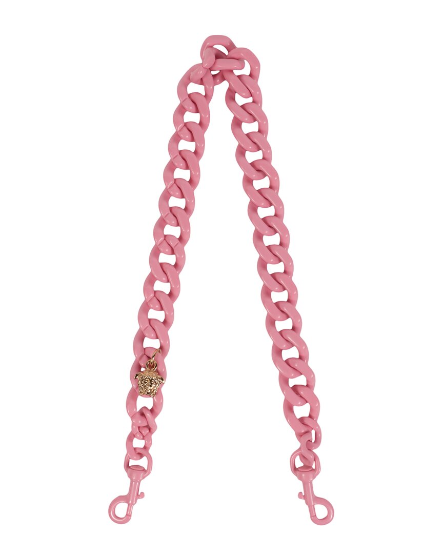 Shop Versace Chain-link Shoulder Strap In Pink