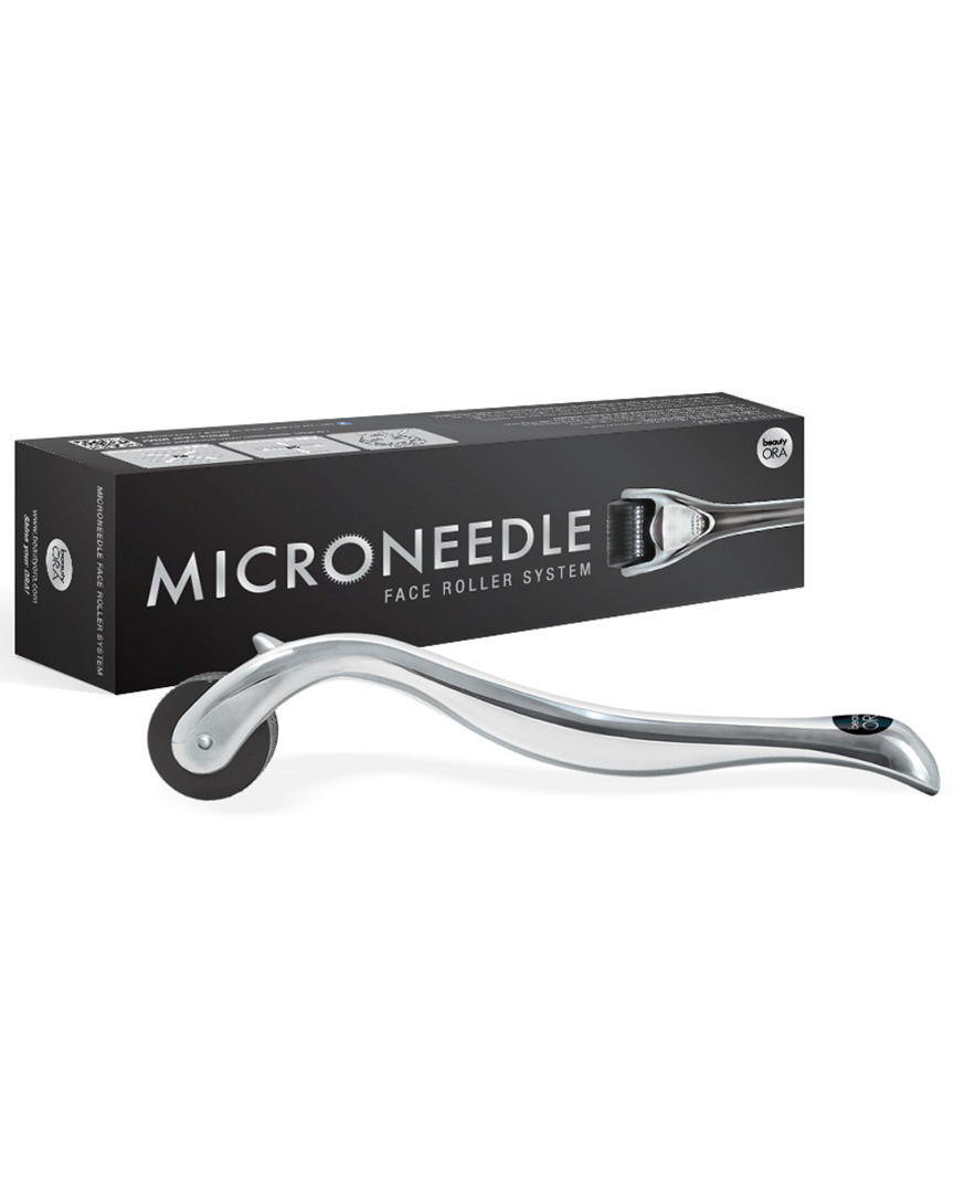 Ora Silver Deluxe Microneedle Dermal Roller System In White