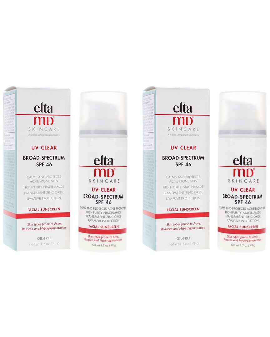 Eltamd 2 Pack Uv Clear Broad-spectrum Spf 46 1.7oz Airless Pump
