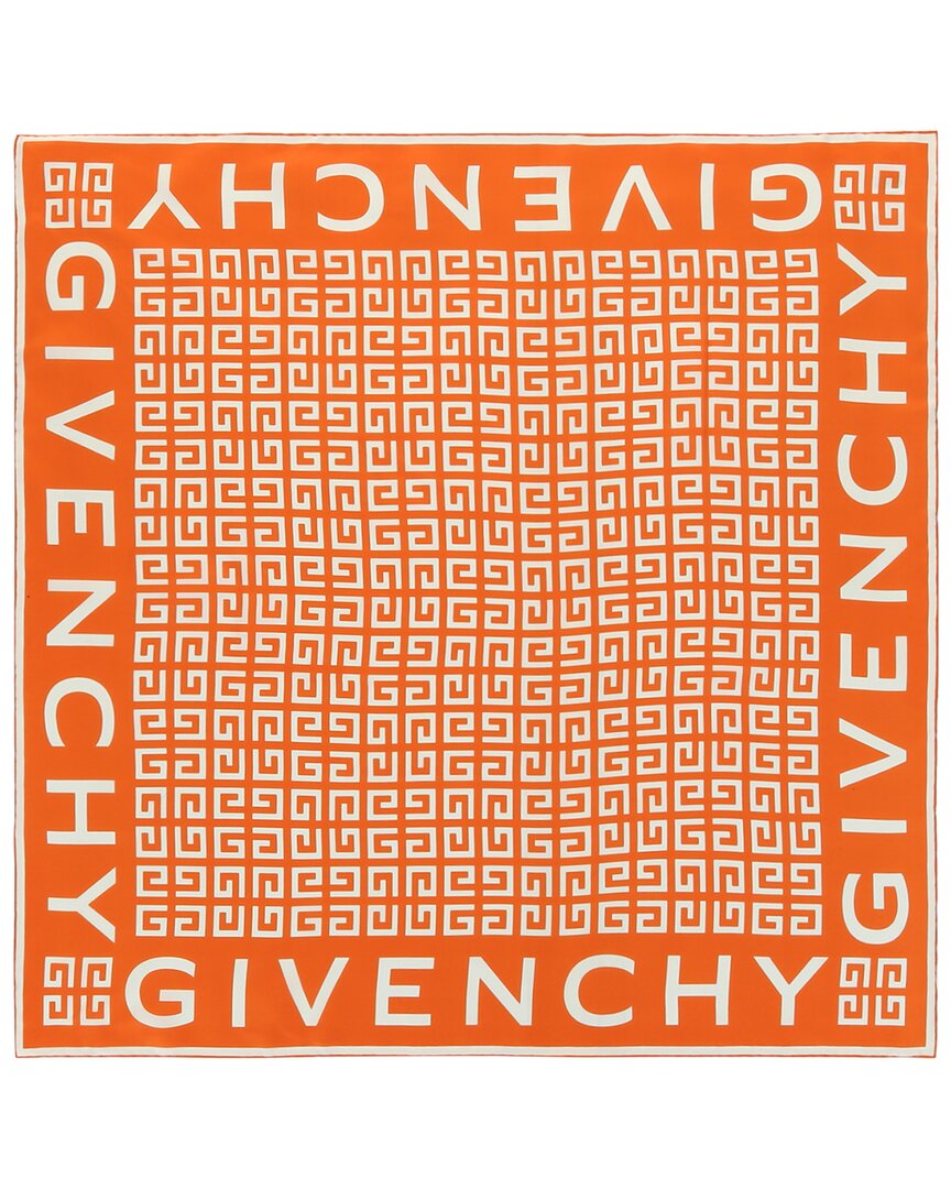 Givenchy Silk Scarf In Orange