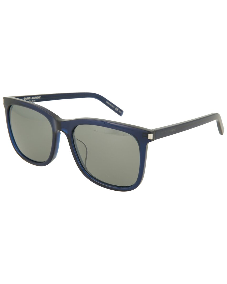 Saint Laurent Square-frame Acetate Sunglasses In Blue