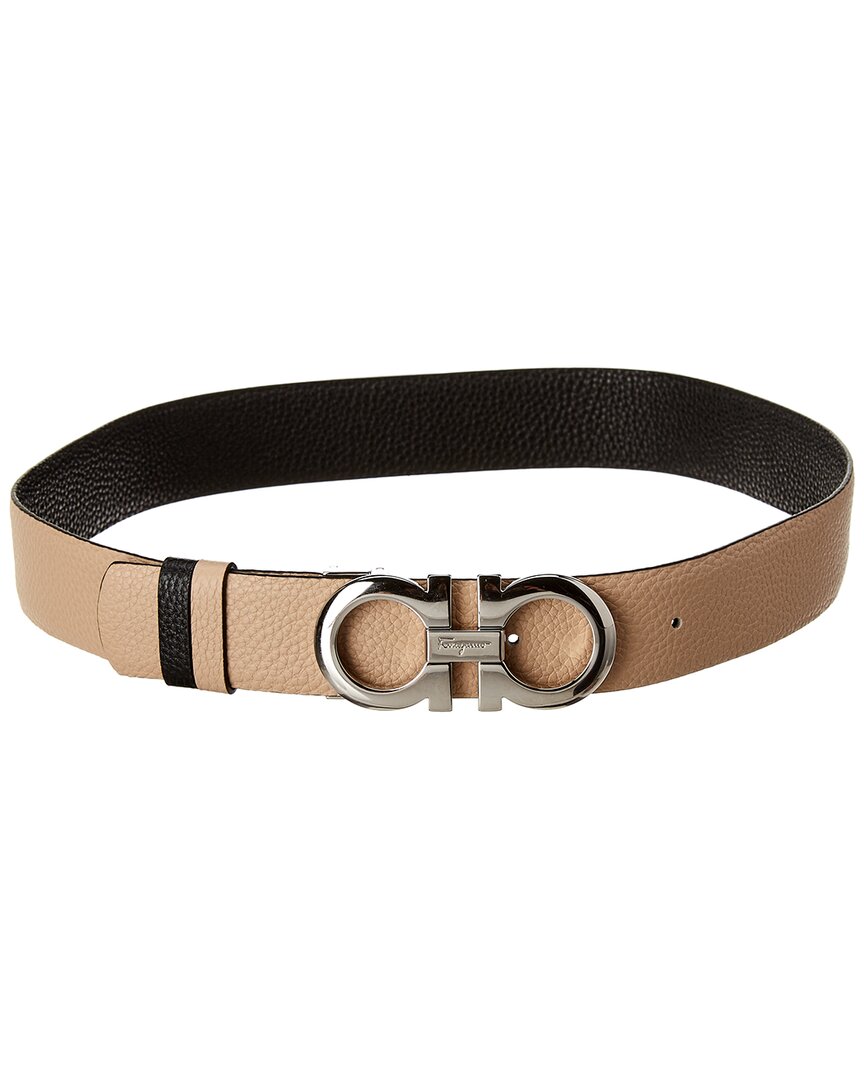 Ferragamo Salvatore Gancini Reversible & Adjustable Leather Belt