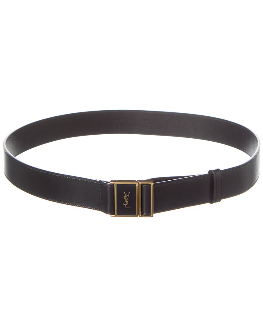 Saint Laurent Leather Belt In Black