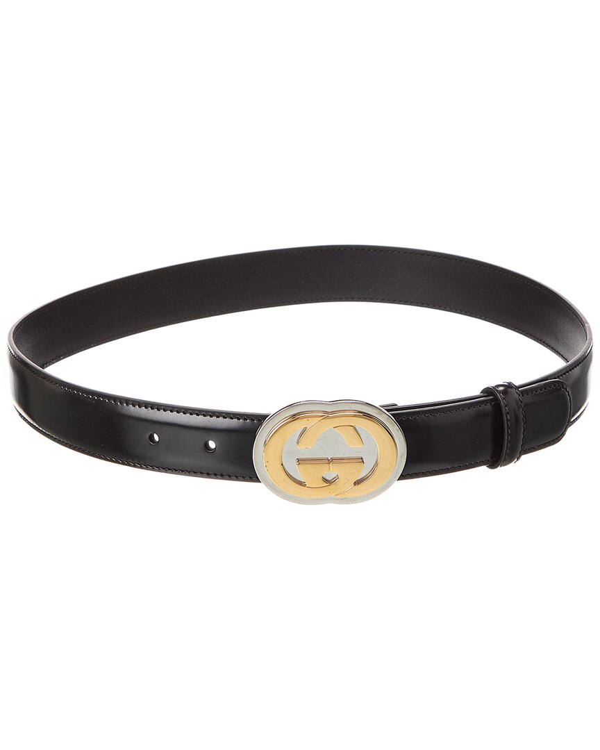 Gucci Interlocking G Buckle Leather Belt (authentic Pre-loved)