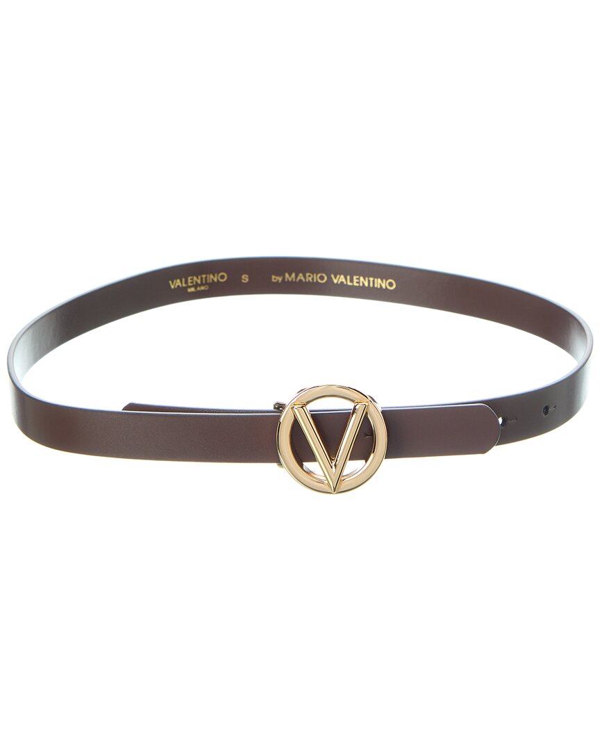 Valentino By Mario Valentino Baby Leather Belt In Brown