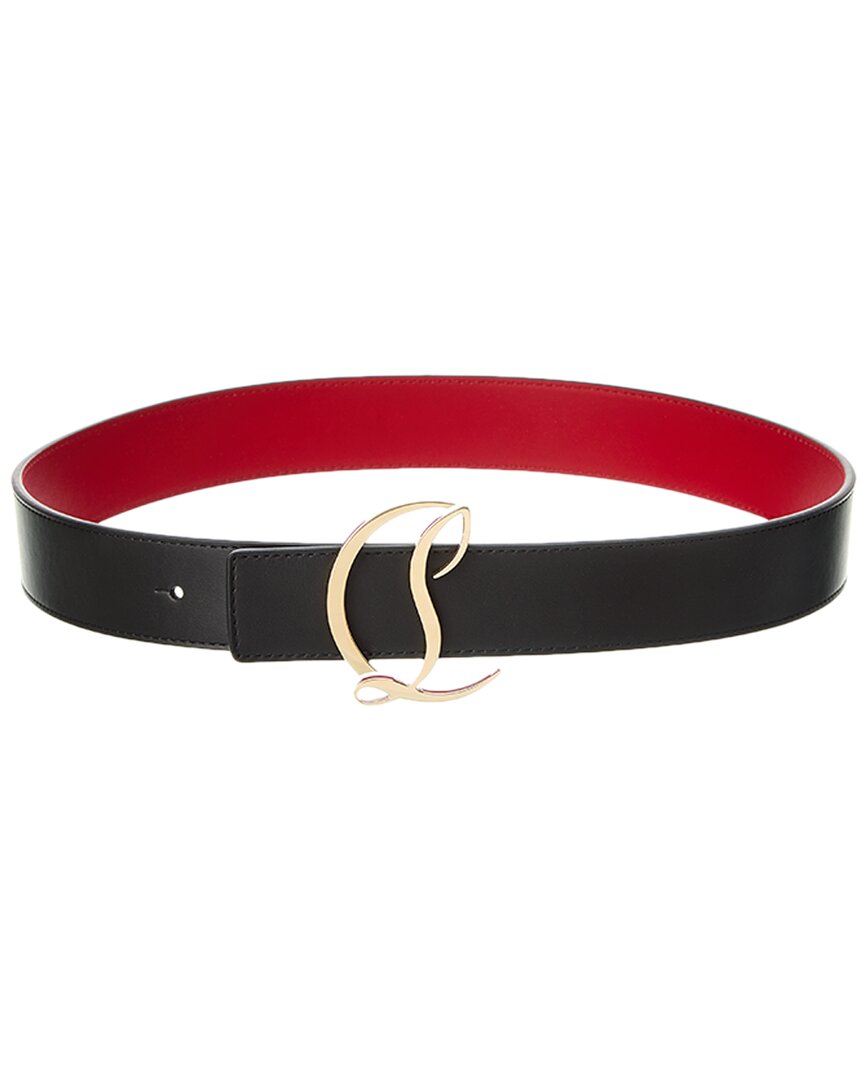 Christian Louboutin Stud Detailed Buckled Belt In Black