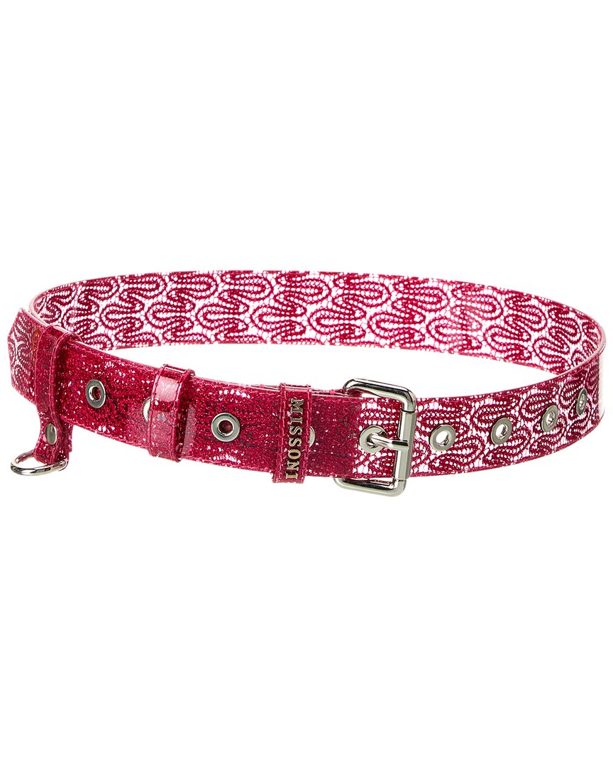 Shop Missoni Vinyl Belt In Pink
