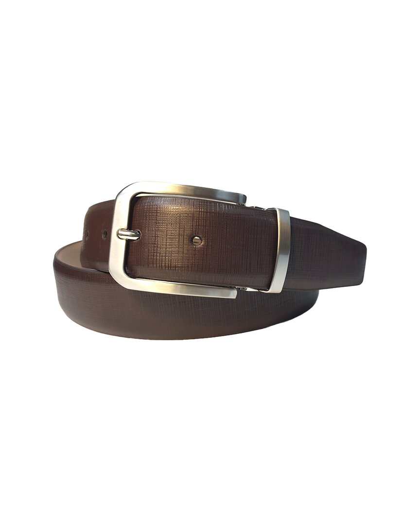 Hart Schaffner & Marx Unique Leather Belt In Brown