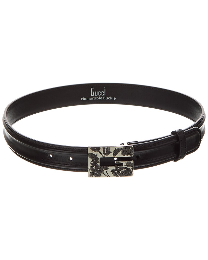 Gucci Memorable Buckle Leather Belt Men display picture 3