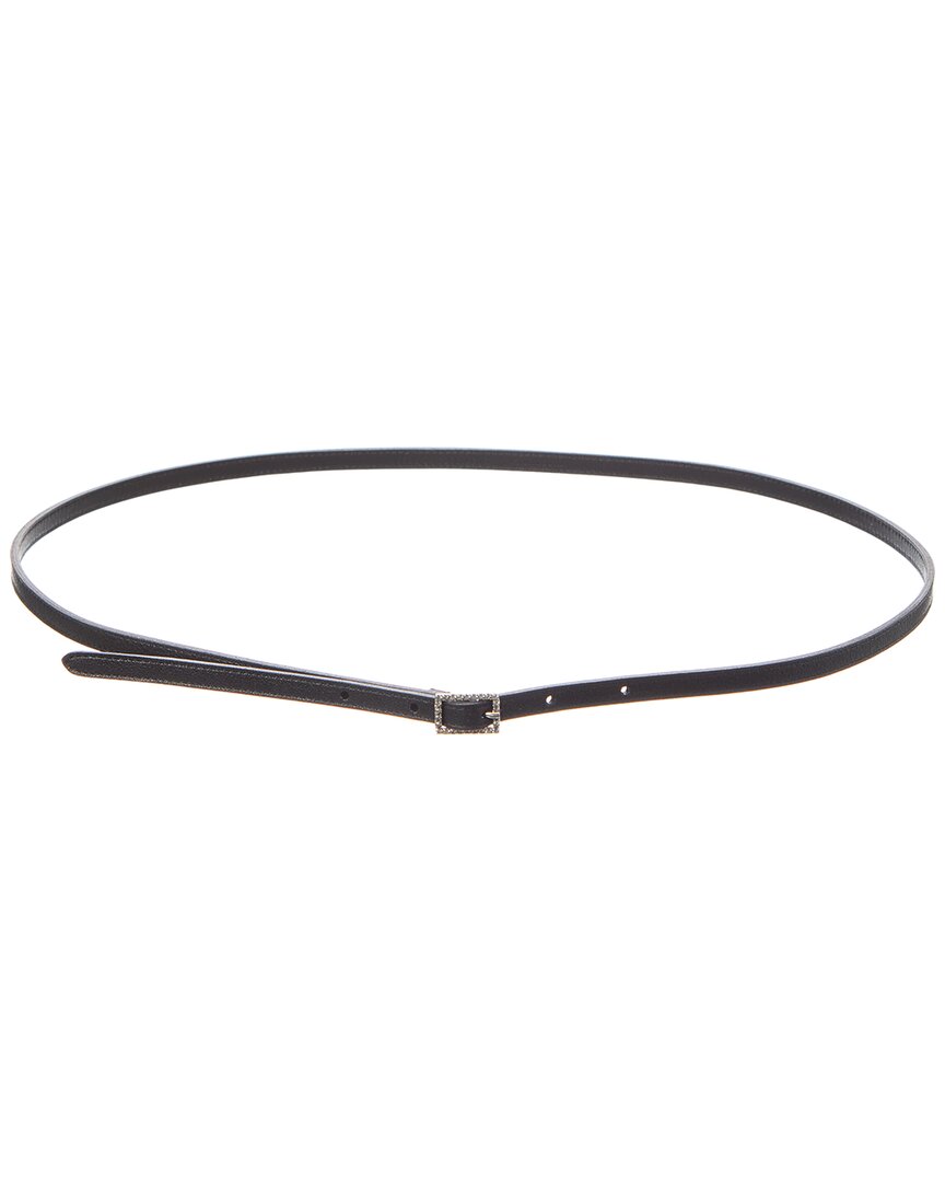Saint Laurent Leather Belt In Black