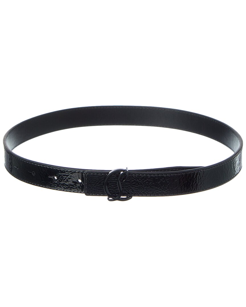 Christian Louboutin Womens Black Paloma Loubinthesky-embellished Leather Belt In Black