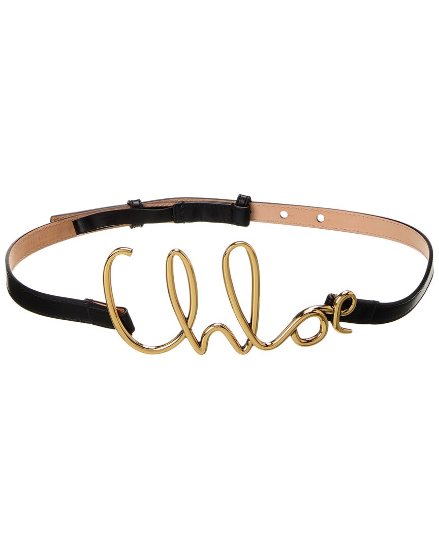 Chloé Iconic Leather Belt Gold-tone Hardware