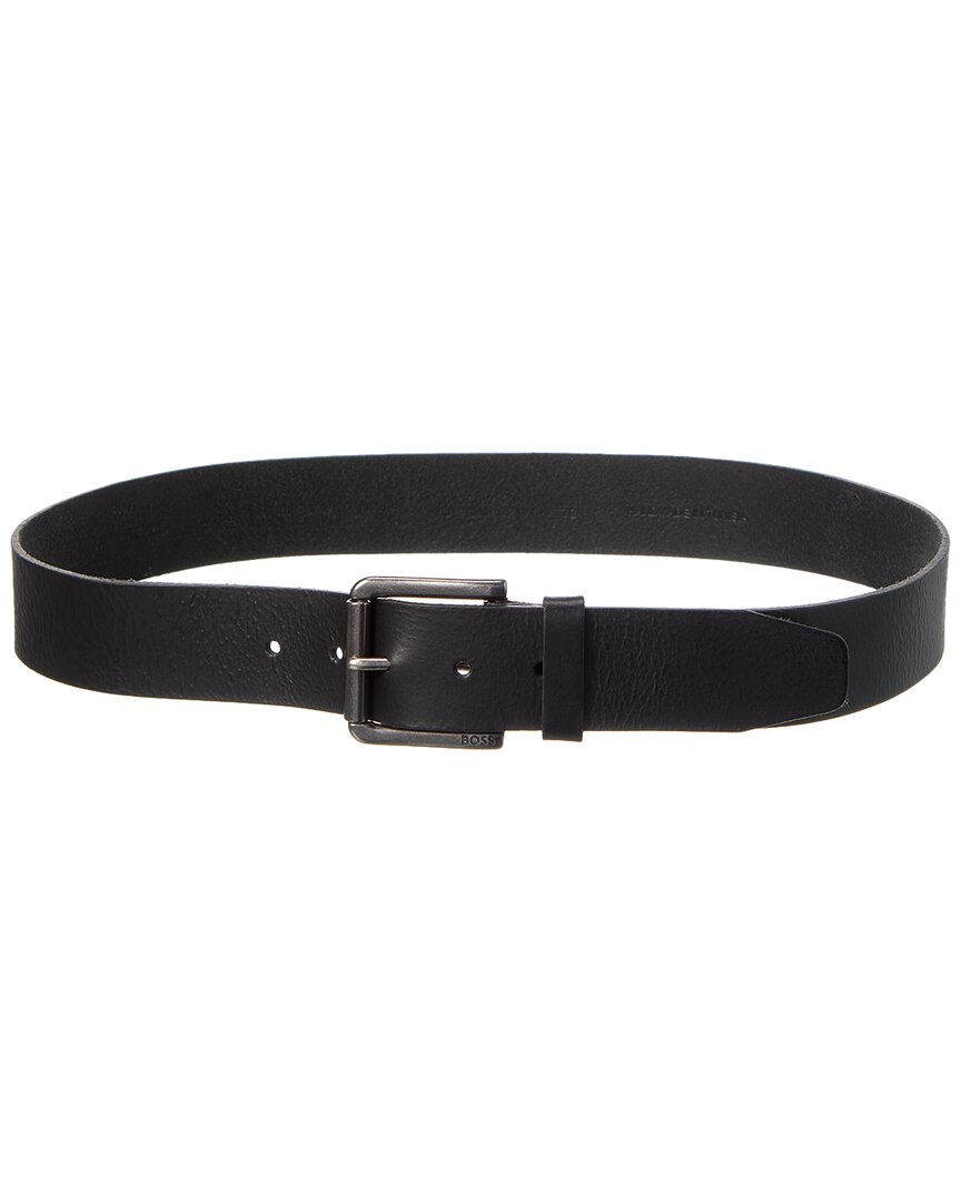 Hugo Boss Joris Leather Belt In Black
