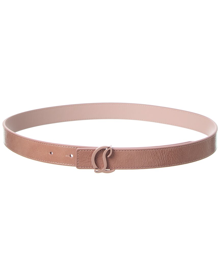 Christian Louboutin Loubi54 Patent Belt In Pink