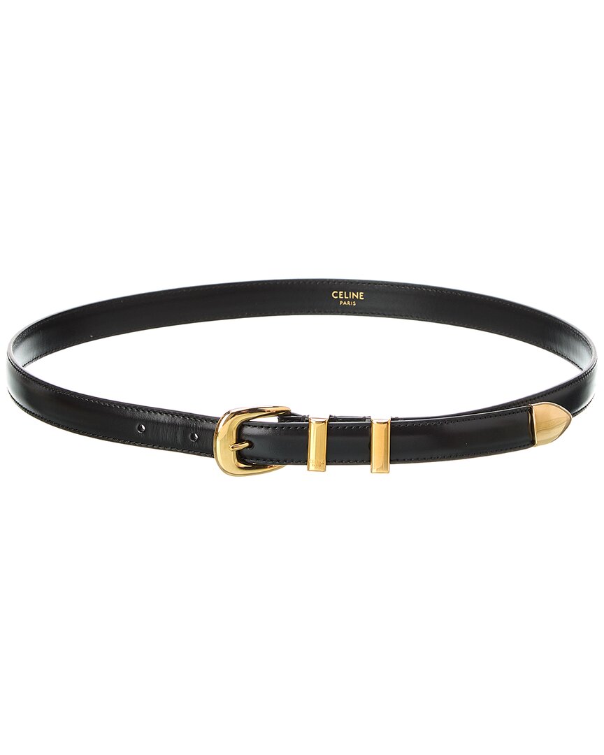 ベルト CELINE Western leather belt MEDIUM 25MM WESTERN BELT IN Taurillon Leather - BLACK | CELINE