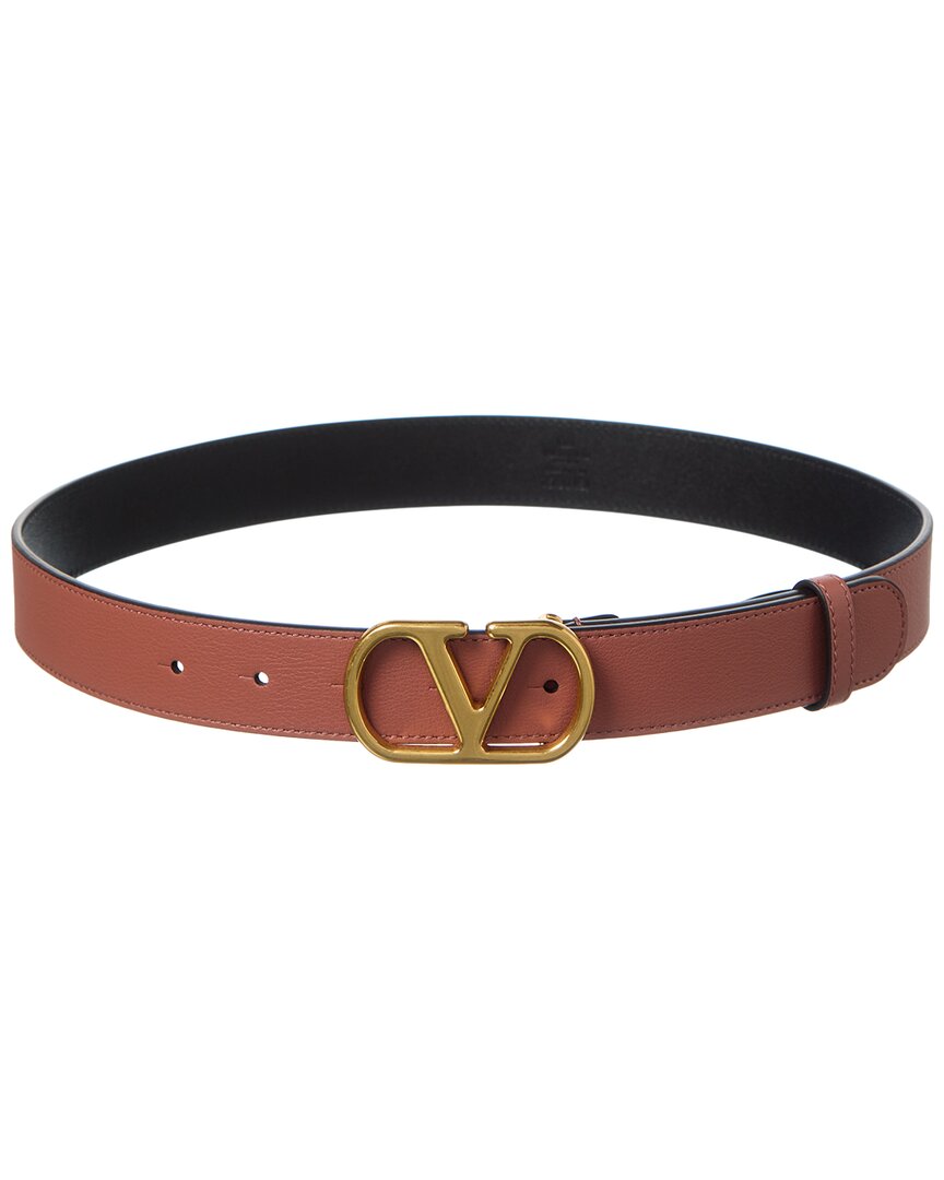 Valentino Garavani Valentino Vlogo Signature Leather Belt