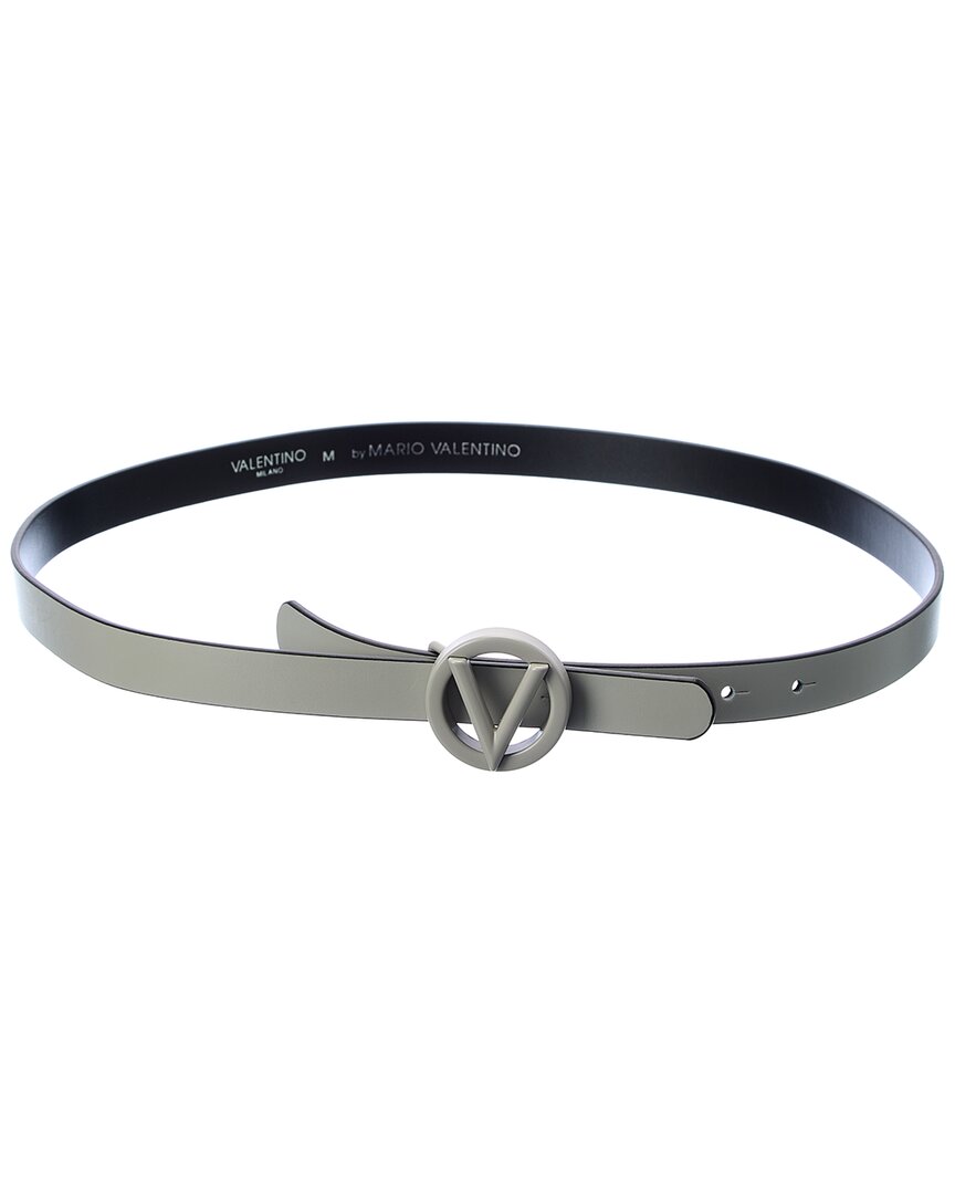 Valentino By Mario Valentino Baby Soave Leather Belt In Grey