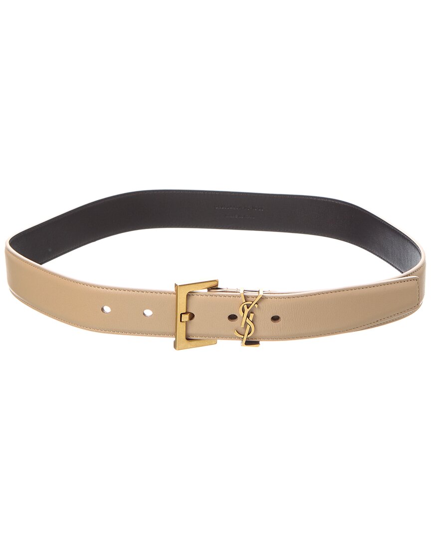 Saint Laurent Monogram Leather Belt