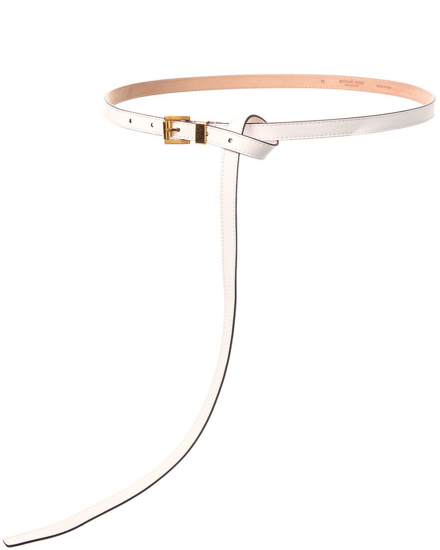 Michael Kors Collection Square Roller Buckle Leather Belt