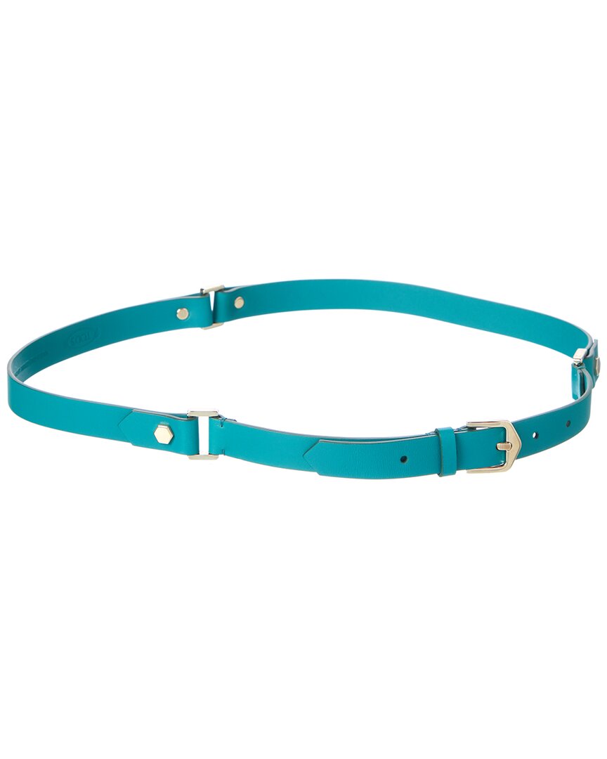 Tod's Leather Belt In Green
