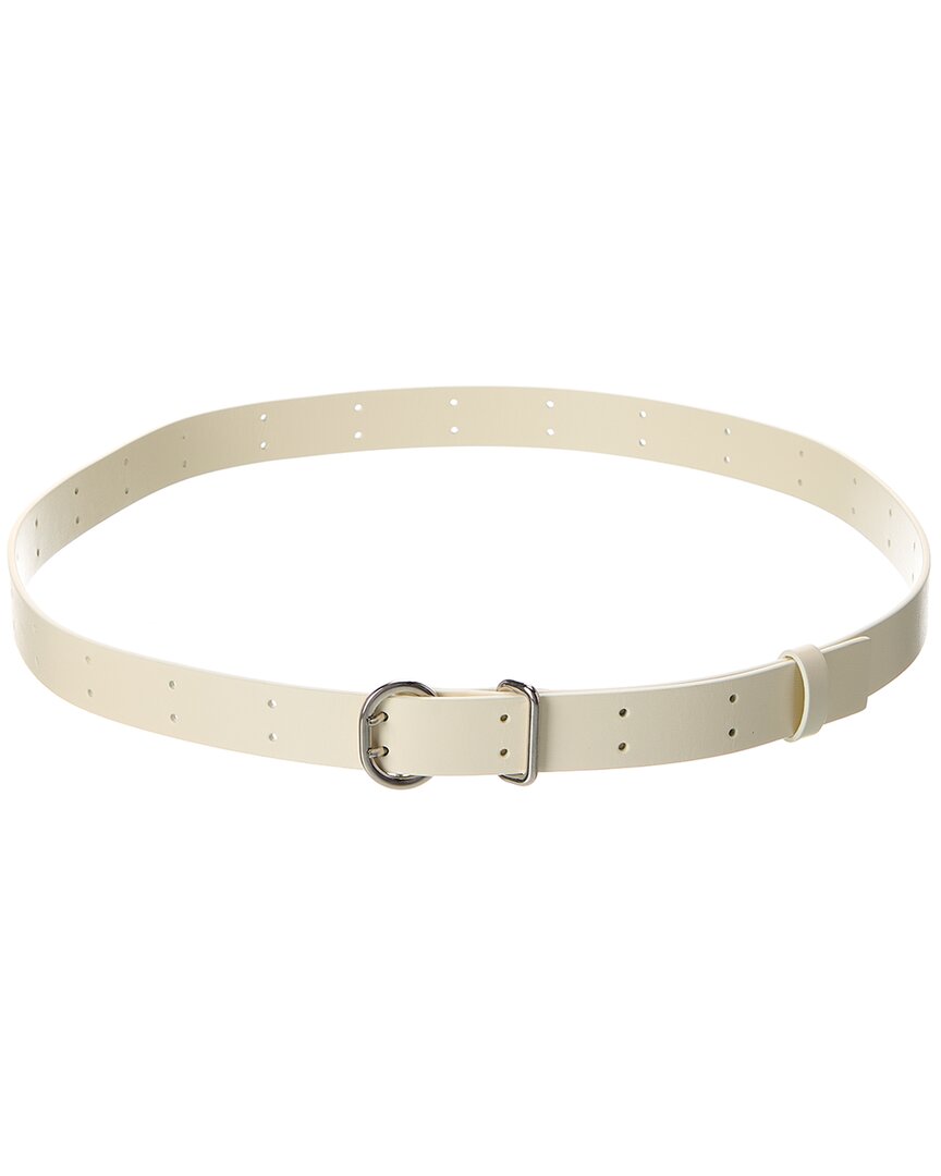 Jil Sander Leather Belt In White