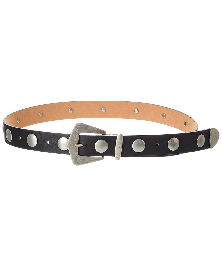 Isabella Rossetti Dylan Studded Leather Belt In Black
