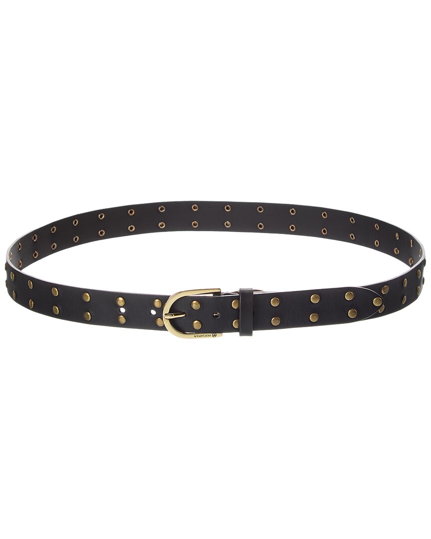 Isabella Rossetti Ambre Leather Belt In Black