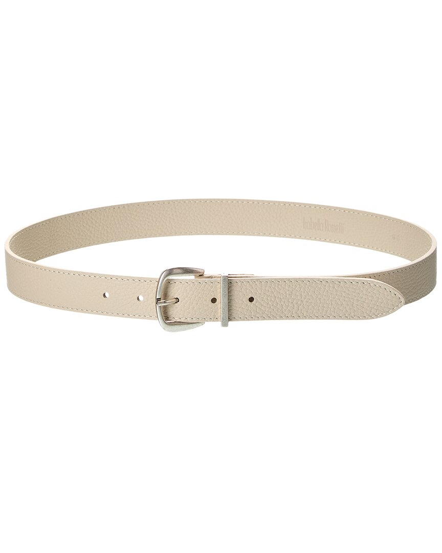 Isabella Rossetti Olivia Leather Belt In Neutral
