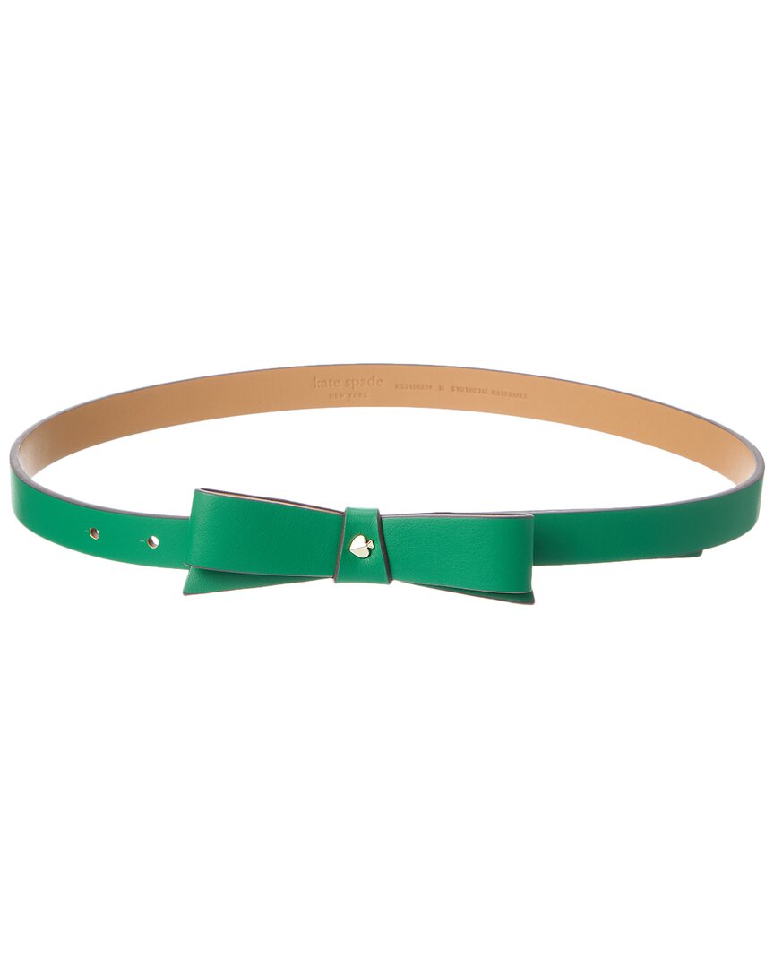 Kate Spade New York 19mm Bow Spade Belt In Green