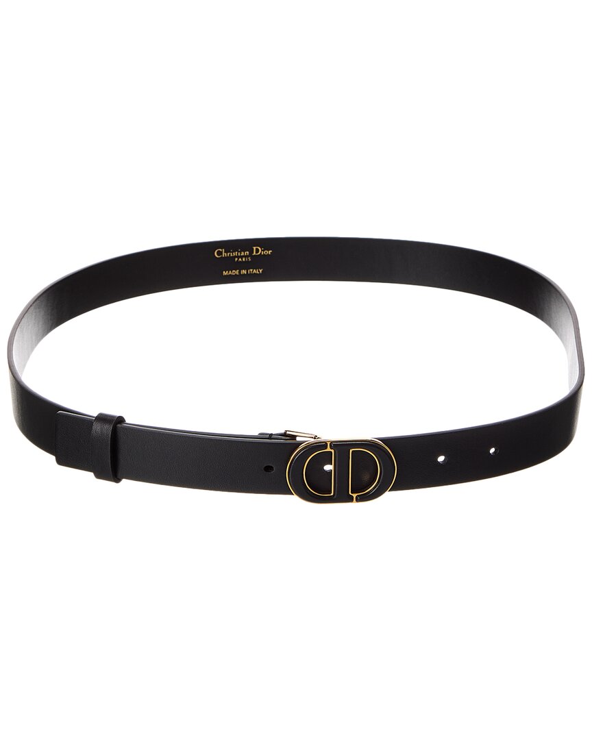 Dior 30 Montaigne Leather Belt In Black
