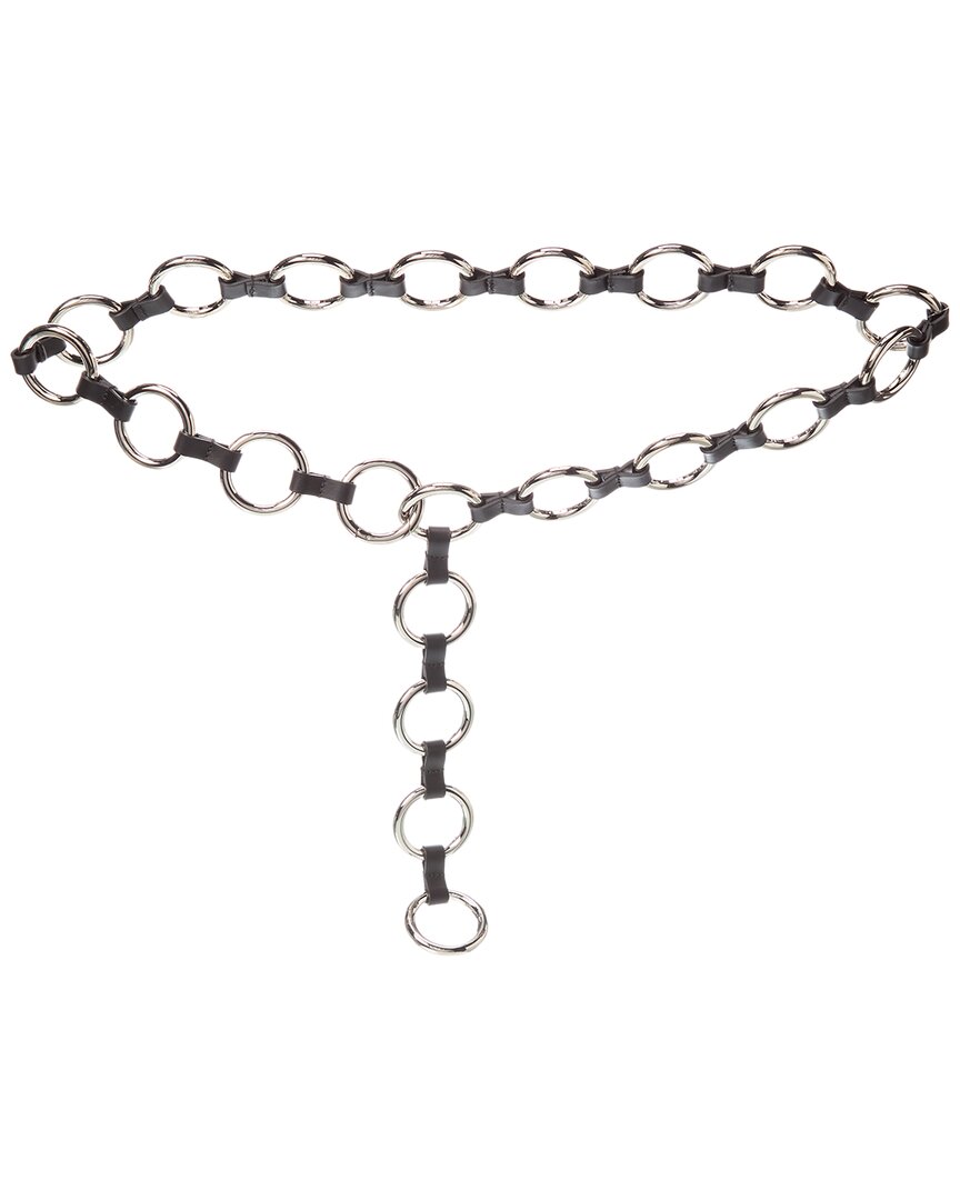 Michael Kors Collection Marisa Metal & Leather Belt In Metallic