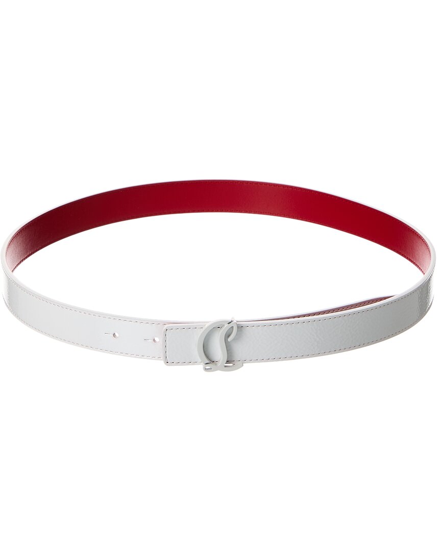 Christian Louboutin Loubi54 Leather Belt In White
