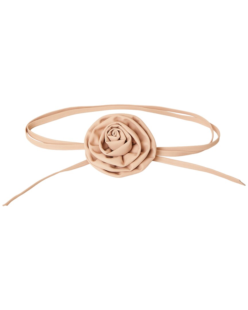 B-low The Belt Rosette Leather Wrap Belt In Apricot In Neutral