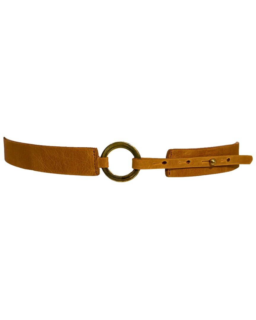 Ada Collection Ibi Leather Belt In Brown