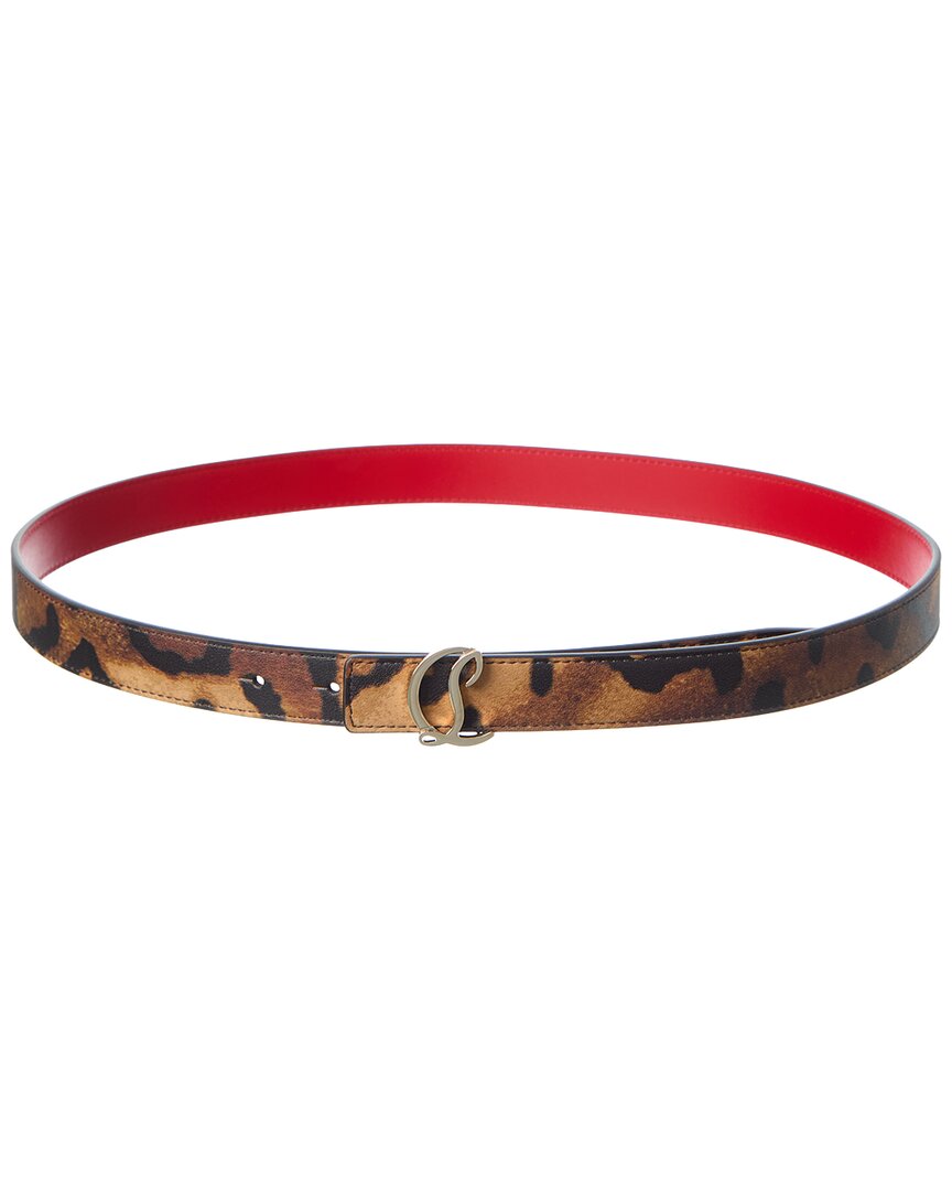 Christian Louboutin Loubi54 Reversible Leather Belt In Multi