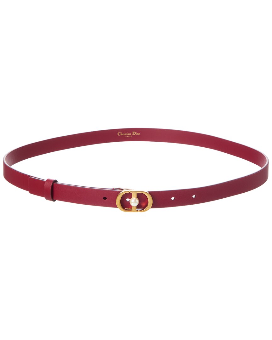 Dior 30 Montaigne Leather Belt In Red