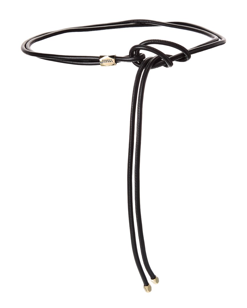 Isabel Marant Silvia Leather Belt In Black