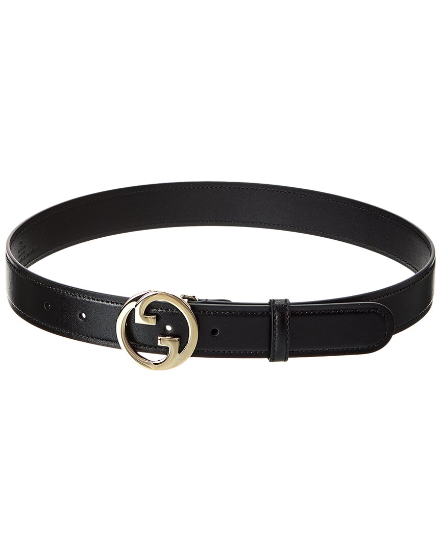 Gucci Blondie Leather Belt In Black