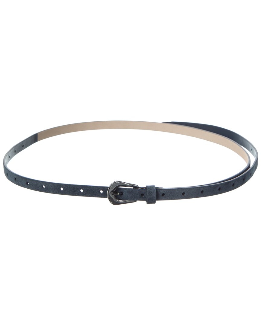 Brunello Cucinelli Suede Belt In Blue