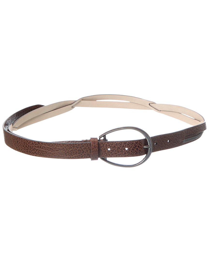 Brunello Cucinelli Leather Belt In Brown