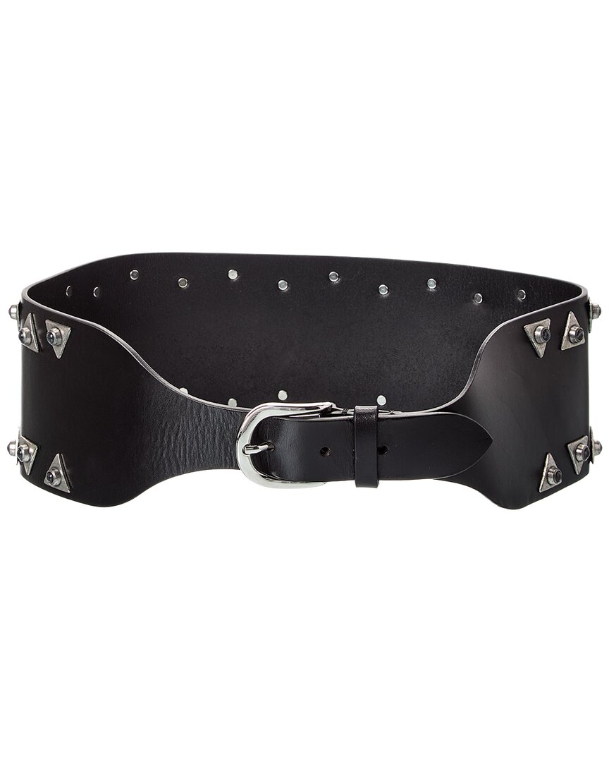 Isabel Marant Woma Leather Belt In Black