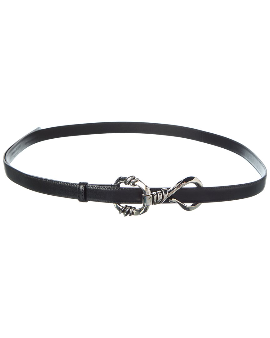 Alexander Mcqueen Leather Belt In White