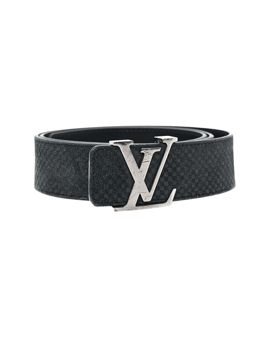 Pre-owned Louis Vuitton Initiales Mini Suede Belt