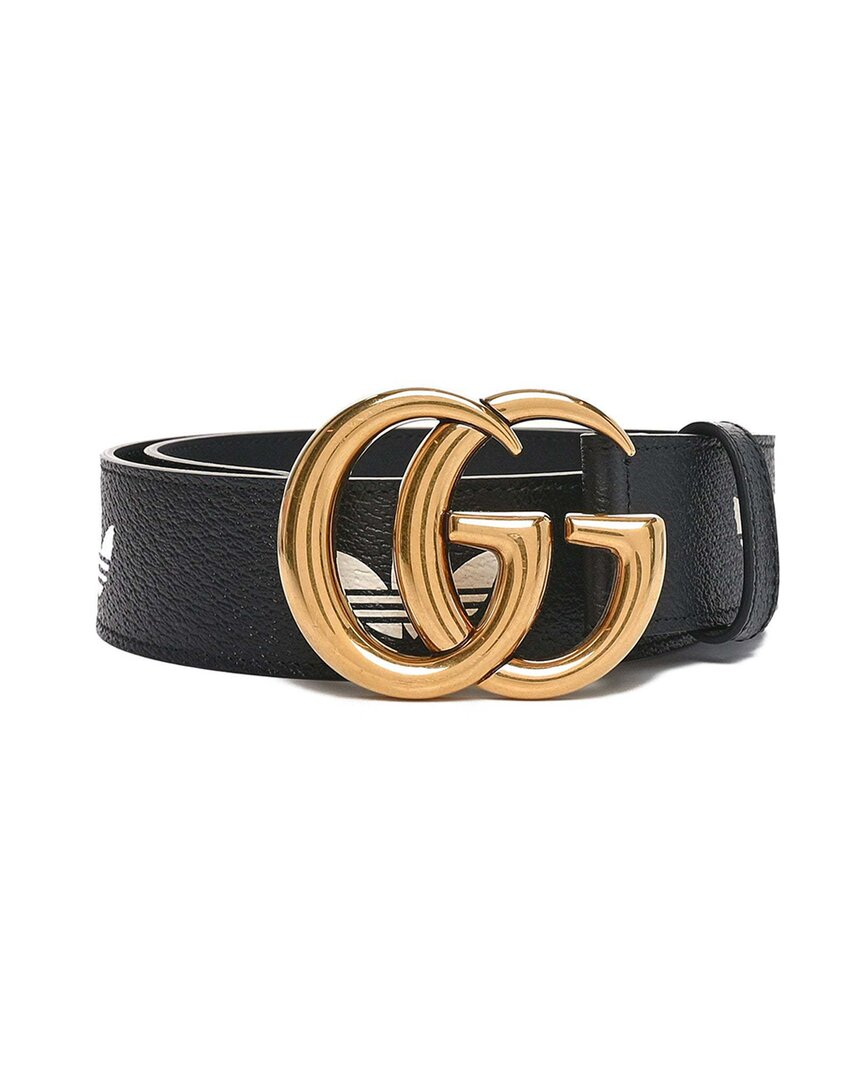 Gucci X Adidas Textured Dollar Calfskin Double G 40mm Belt 75 30 (authentic  Pre-loved) In Black