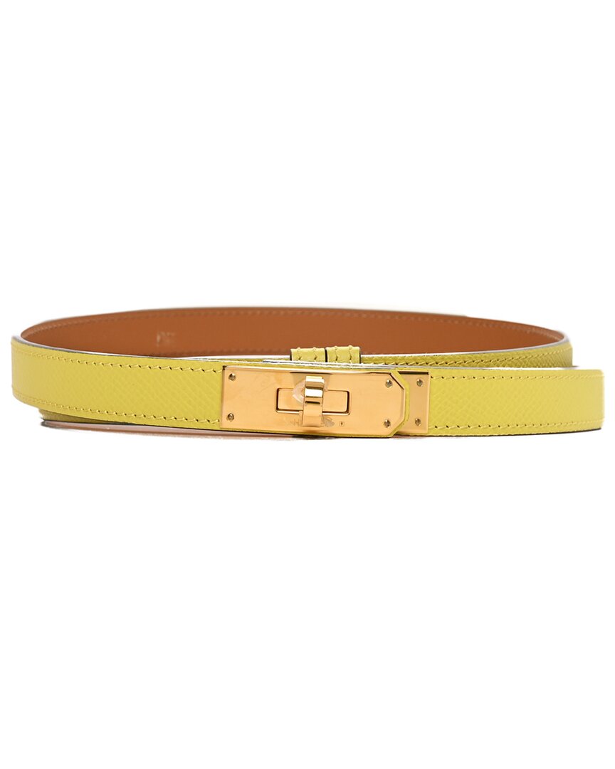 Pre-owned Hermes Hermès Epsom Kelly Belt (authentic Pre-loved)