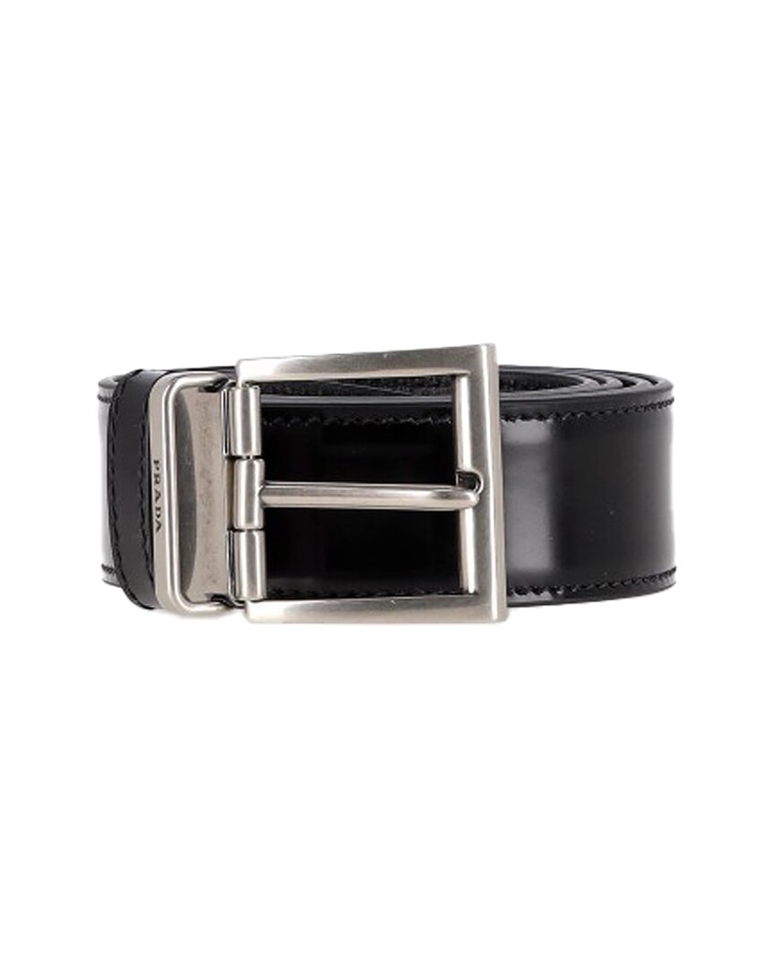 Prada Buckled Belt (authentic Pre-loved) In Black