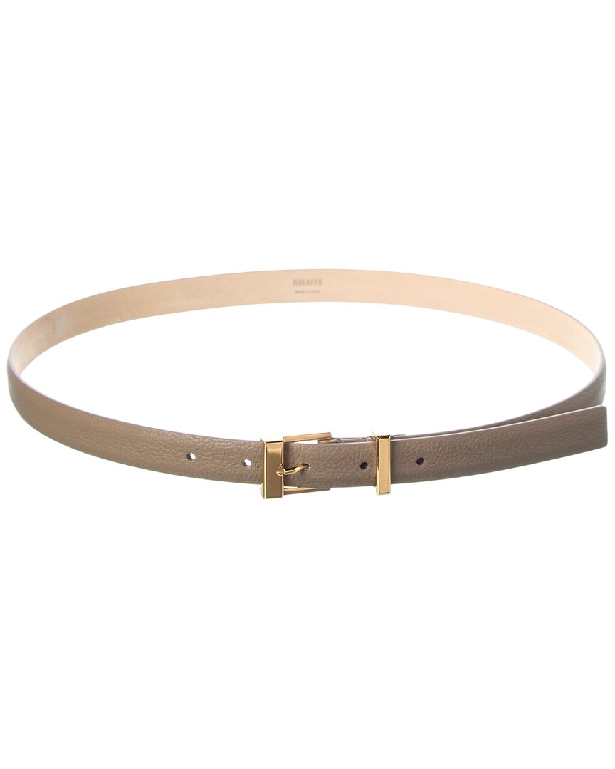 Khaite Manhattan Leather Belt In Tan