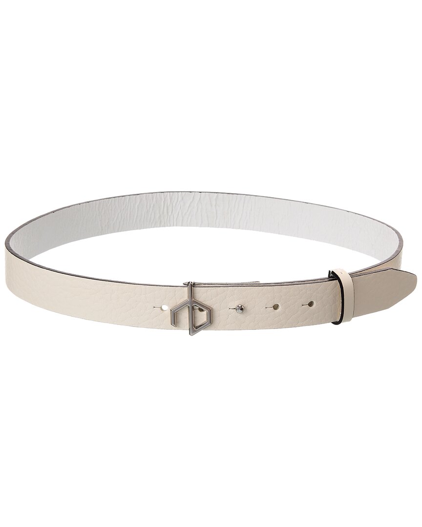 Rag & Bone 20th Anniversary Skinny Leather Belt In White